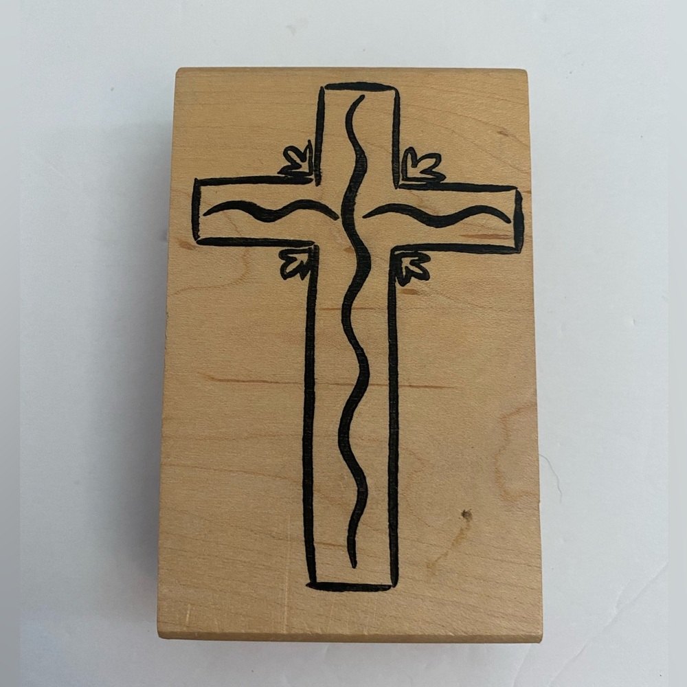 Ducks in a Row Joan Farber Religious Cross rubber stamp